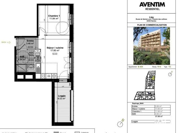 Appartement à vendre 2 pièces 37 m² Nantes