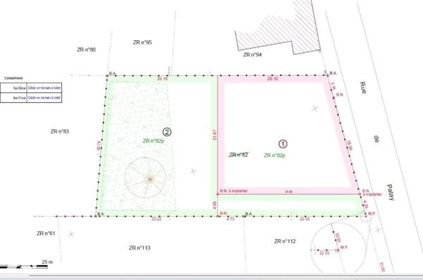 Terrain constructible d'une superficie de 500 m²