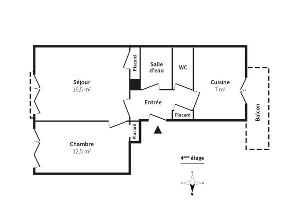 Appartement
         2 pièces
        - 44 m² Exclusivité 56 000 € *