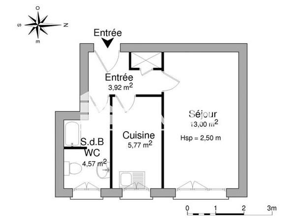 Location Studio 27.26 m² - 118 AVENUE DU GENERAL LECLERC Bourg La Reine 92340