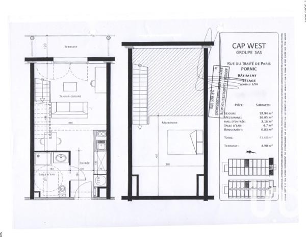 Duplex 2 pièces de 40 m² à Pornic (44210)