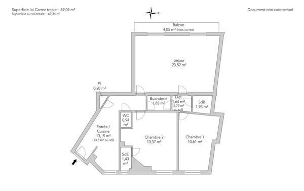 Appartement Paris 18 e - CAULAINCOURT / JUNOT