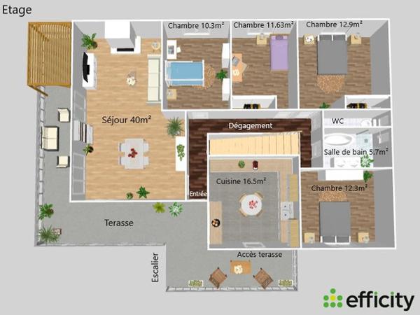 Maison 9 pièces - 225 m² Exclusivité efficity