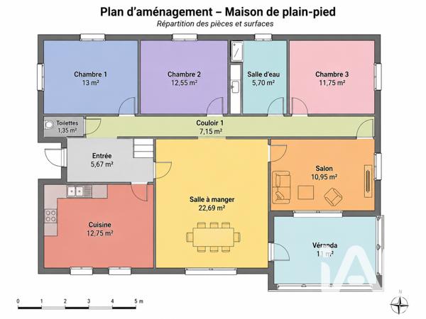 Maison à vendre 5 pièces 105 m² Cholet