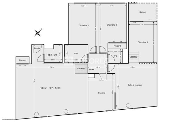 Achat appartement Paris 17 - 3 pièce(s) - 111 m² - 749 000 €