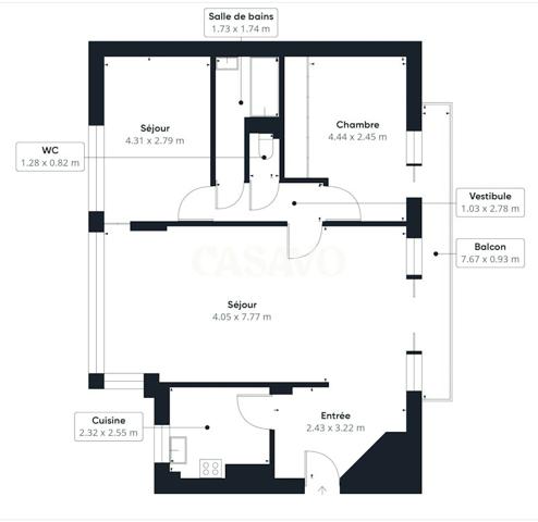 Vente Appartement 3 pièces de 78m² - 92210 Saint-Cloud