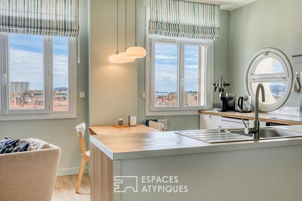 Appartement au dernier étage en centre ville