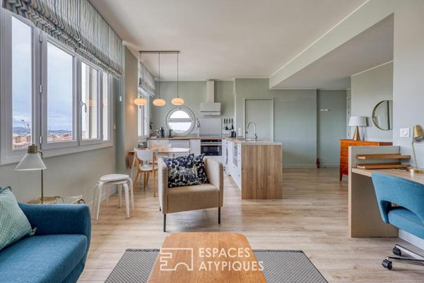 Appartement au dernier étage en centre ville