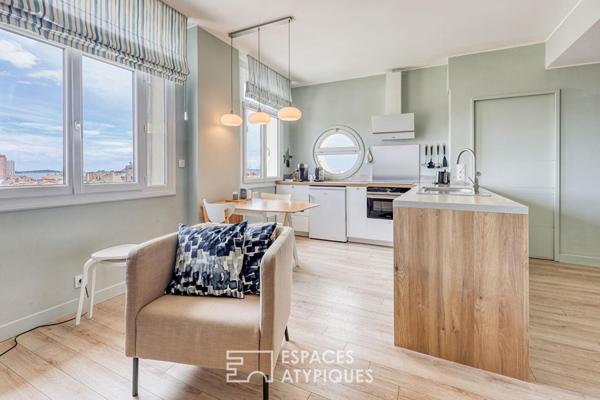 Appartement au dernier étage en centre ville