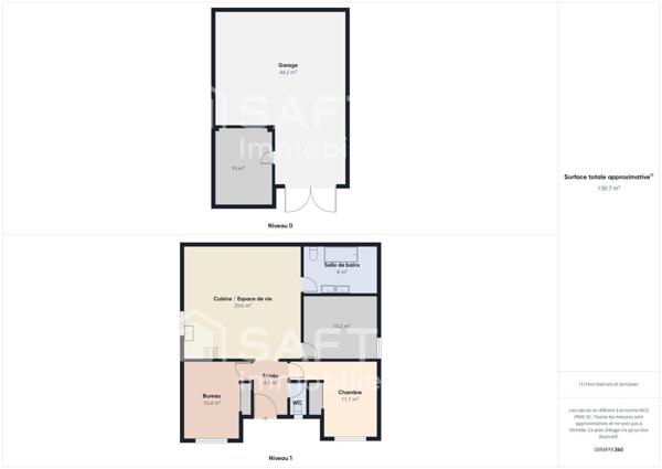 Bel appartement 3 chabres,terrasse.