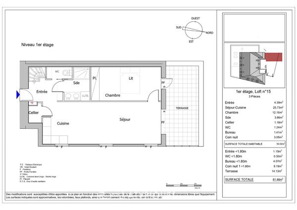 Appartement en plein coeur de ville et sa terrasse privée
