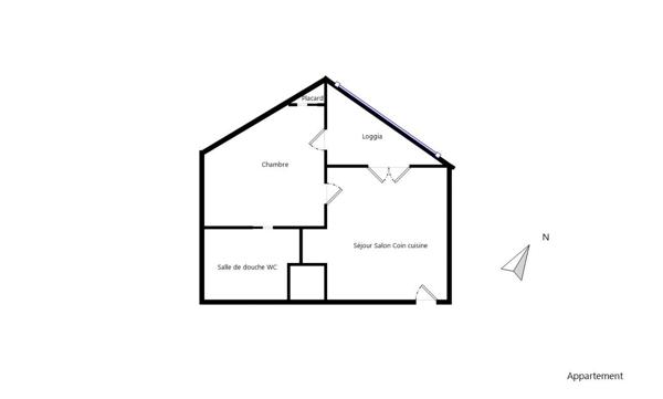 Cabourg (14390) Appartement 2 pièces CABOURG actuellement loué en meublé