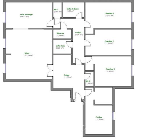 Le Chesnay, Appartement 3 Chambres -  111 m² à vendre