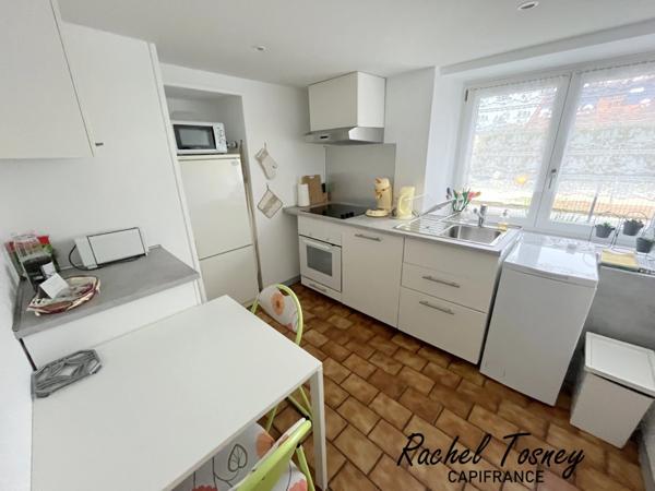 Dpt Territoire de Belfort (90), à vendre ANJOUTEY Maison mitoyenne T4 avec cour, sur terrain de 235m²