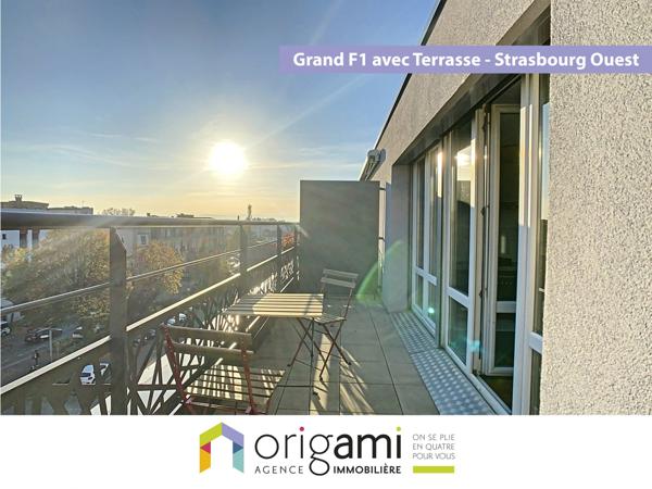 STRASBOURG OUEST - Lumineux studio en attique