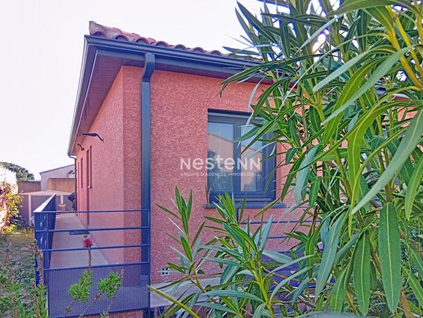 Latour bas Elne, quartier calme, villa 3 faces en plain pied de 2016 avec 3 chambres dont une suite parentale....