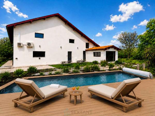 Sud Landes – Ensemble immobilier de caractère avec hébergements, réception, bien-être et piscine