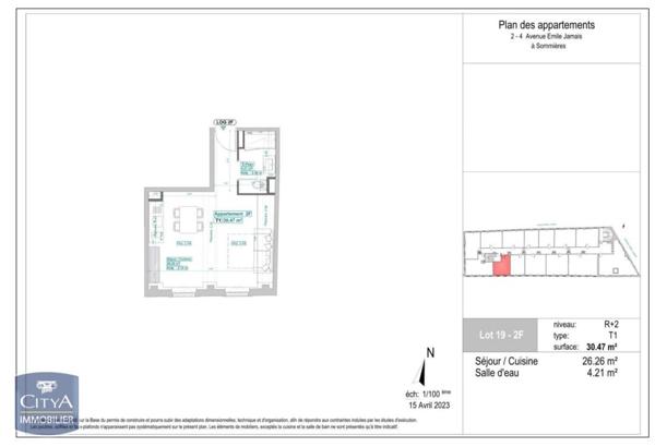 Appartement à louer 1 pièce 31.63m²