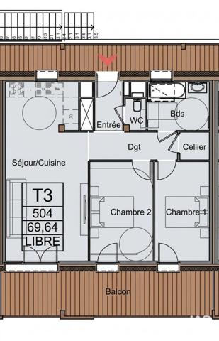Appartement à vendre 3 pièces 69 m² Ferney-Voltaire