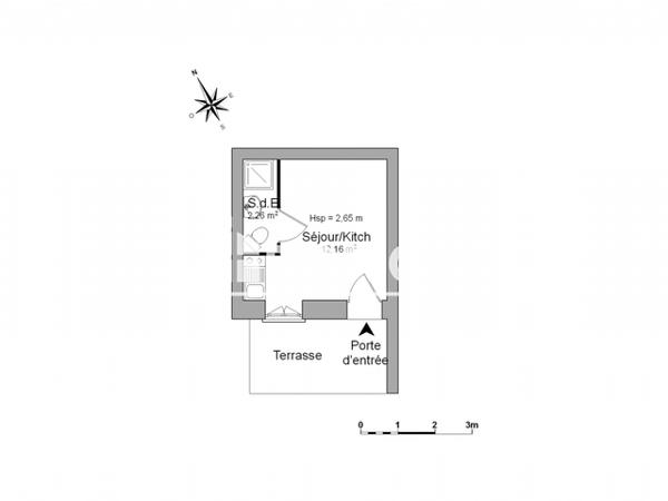 Location Studio 14.42 m² - 6 RUE DE KERJULAUDE Lorient 56100