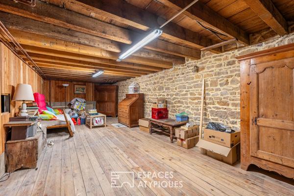 Rez-de-jardin avec terrasse et caves