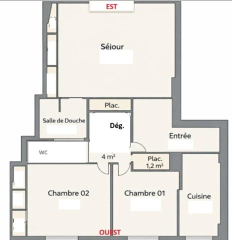 Paris 13ᵉ – Au pied du métro Tolbiac – 82,36 m² Carrez – 9ᵉ étage – Vue panoramique dégagée – Traversant Est/Ouest