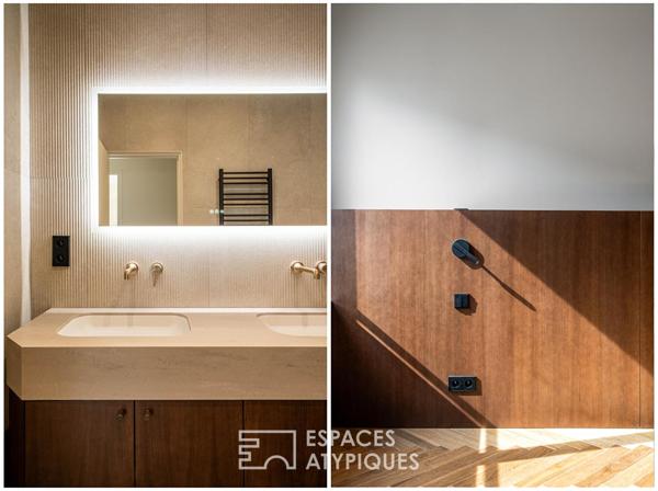 Duplex en dernier étage rénové avec vue à Madeleine