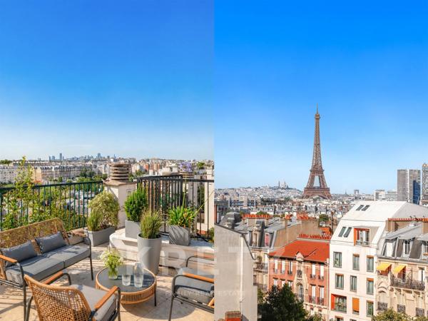 Penthouse d'exception climatisé avec vue panoramique sur Paris