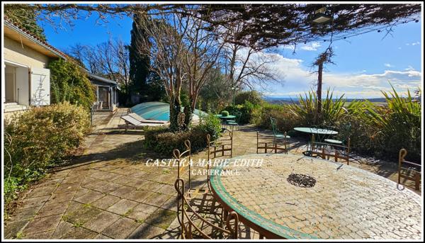 Maison contemporaine - 9 pièces - Studio - Garages - Piscine- Vue Pyrénées- AUCH (32)