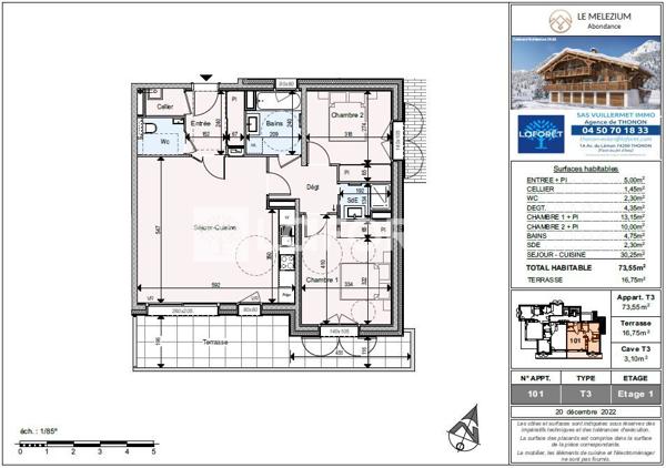 Achat appartement Abondance - 3 pièce(s) - 74 m² - 456 000 €