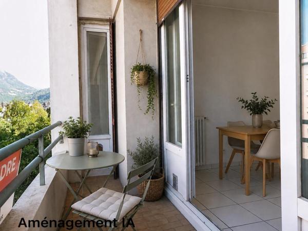 Appartement lumineux avec balcon, beaux volumes, cave et ascenseur – 5ème étage