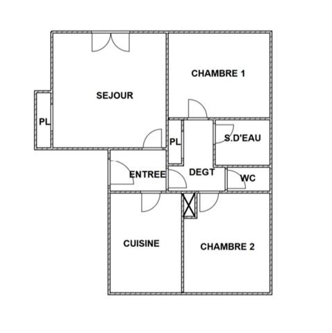 Appartement à louer 3 pièces RENNES (35) rue montaigne