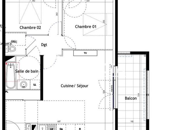 Location Appartement 3 pièces 59.1 m² - 90 CHEMIN DU MAS DE TESTE Nimes 30000