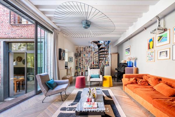 Maison à l’esprit loft avec terrasse