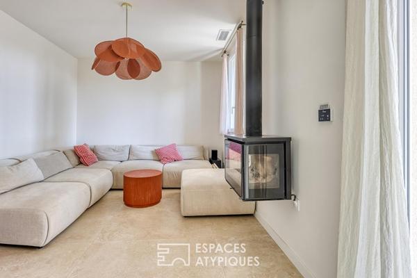Appartement en rez de jardin avec piscine