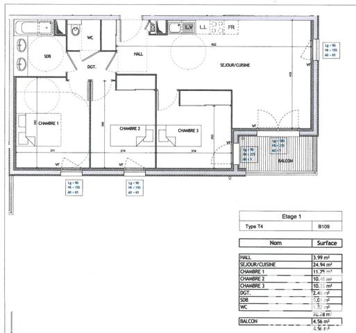 Appartement à vendre 4 pièces 71 m² Oullins-Pierre-Bénite