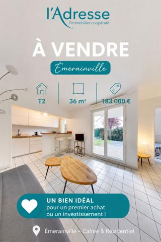 Appartement 2 pièce(s) 36 m2 avec jardinet + Box