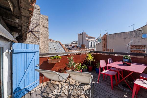 Duplex avec terrasse plein ciel au dernier étage – Quartier Opéra – Vieux-Port