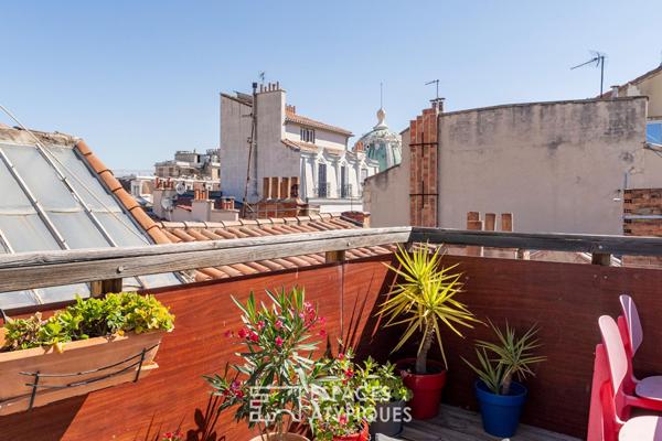 Duplex avec terrasse plein ciel au dernier étage – Quartier Opéra – Vieux-Port