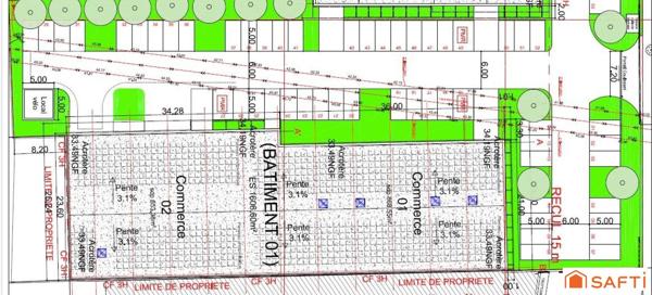 Local commercial neuf 1633m² en VEFA - FORTE VISIBILITÉ