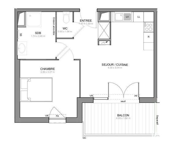 Appartement à vendre 2 pièces 42 m² Draguignan