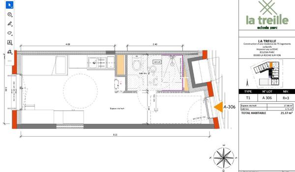 APPARTEMENT T1 - A LOUER - LA ROCHE SUR YON