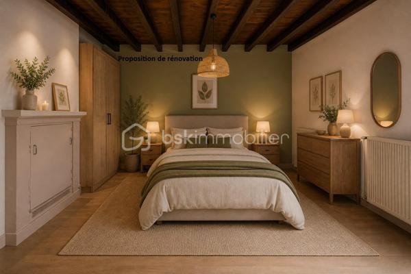 "VISITE VIRTUELLE DISPONIBLE SUR DEMANDE"
Maison à rénover avec beau potentiel – À 4 km de Josselin

À seulement 4 km de Josselin et 2 km du bourg de Guégon, venez découvrir cette maison à rénover entièrement, offrant un beau potentiel pour les amateurs de rénovation souhaitant créer un intérieur à leur image.

La maison se compose actuellement d'une pièce de vie, d'une chambre, d'une salle de bains et d'un WC.

Au rez-de-chaussée, une pièce supplémentaire offre la possibilité d'aménager une seconde chambre, un bureau ou tout autre espace selon vos besoins.

La maison dispose également d'un étage à aménager, permettant d'augmenter la surface habitable et d'imaginer de nouvelles chambres ou espaces de vie.

À l'extérieur, vous profiterez d'un terrain de près de 1 700 m², offrant un bel espace pour créer jardin, terrasse et différents aménagements extérieurs.

Des travaux importants sont à prévoir, mais cette maison constitue une belle opportunité pour un projet de rénovation complète, que ce soit pour une résidence principale, secondaire ou un investissement.

Afin de vous aider à vous projeter, certaines photos de l'annonce présentent des propositions d'aménagement et de rénovation réalisées à titre illustratif.

Les + :

À seulement 4 km de Josselin
Bourg de Guégon à 2 km
Terrain de près de 1 700 m²
Possibilité de créer plusieurs chambres
Étage à aménager
Beau potentiel après rénovation
Nombreuses possibilités d'aménagement

Un bien à repenser entièrement pour lui offrir une seconde vie et créer une maison pleine de charme à proximité immédiate de Josselin.