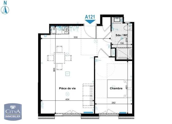 Appartement à louer 2 pièces 45.73m² Metz (57070)