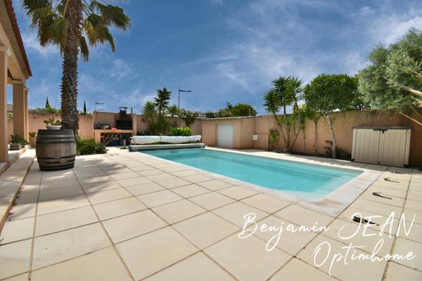 À Sérignan, villa familiale F5 de plain-pied avec piscine et grande terrasse plein sud