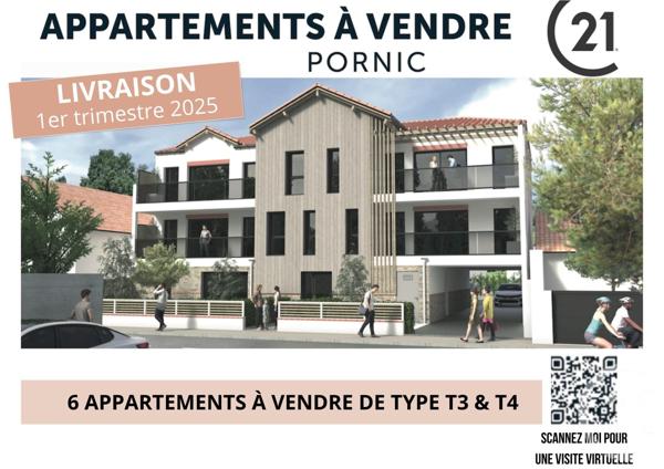 Appartement T4 à vendre  4 pièces - 76,44 m2 PORNIC - 44