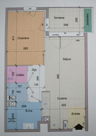 Appartement 2 pièces - 44 m²