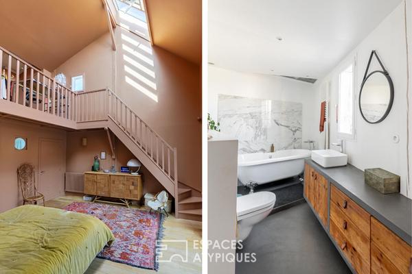 Triplex contemporain au sein d’une demeure historique à Montmartre