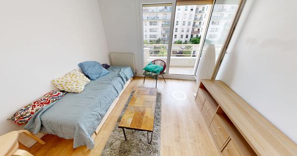 Studio meublé lumineux avec balcon LEVALLOIS