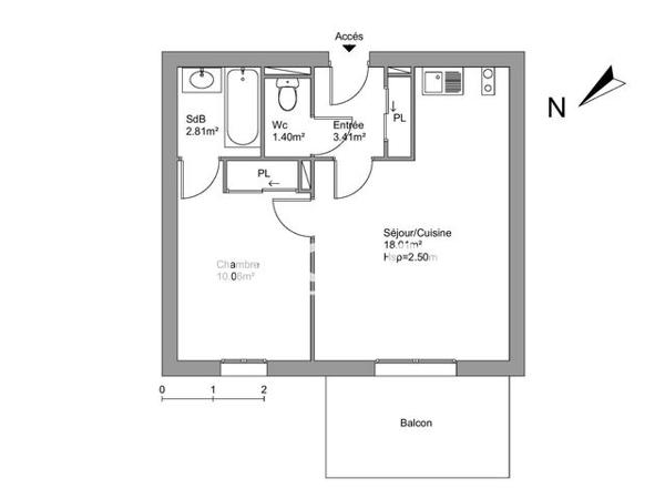 Location Appartement 2 pièces 36.8 m² - 10BIS RUE PIERRE MENDES FRANCE Castelsarrasin 82100